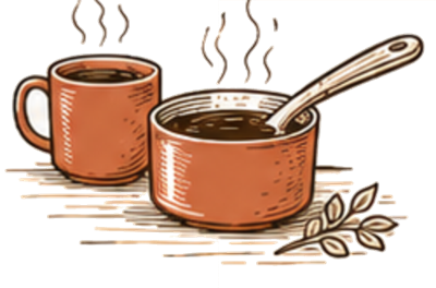 Illustration of one liter of The Judean Homestead bone broth